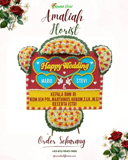Papan Bunga Pernikahan Rasuna Said